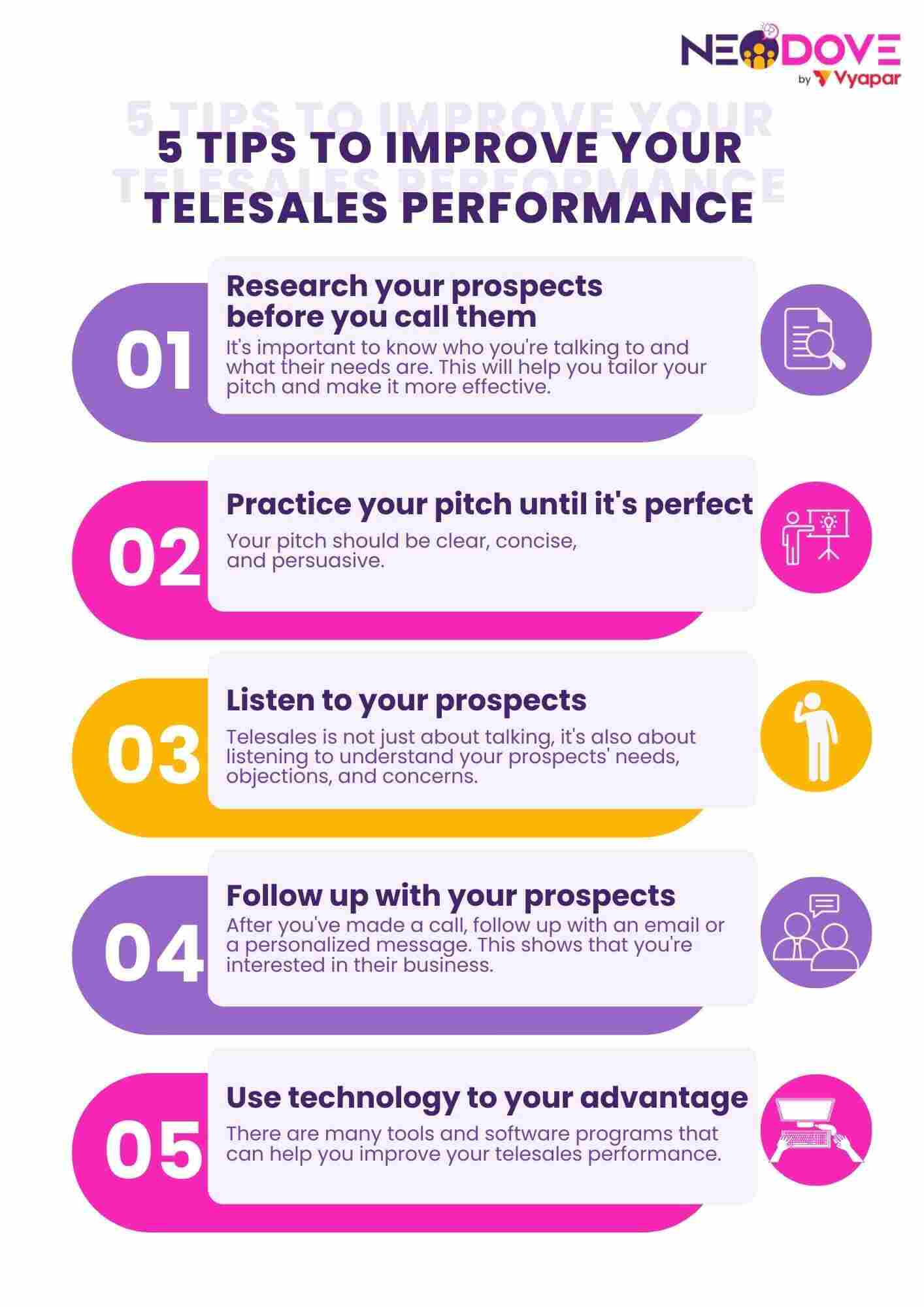 5 Tips To Improve Your Telesales Performance - NeoDove
